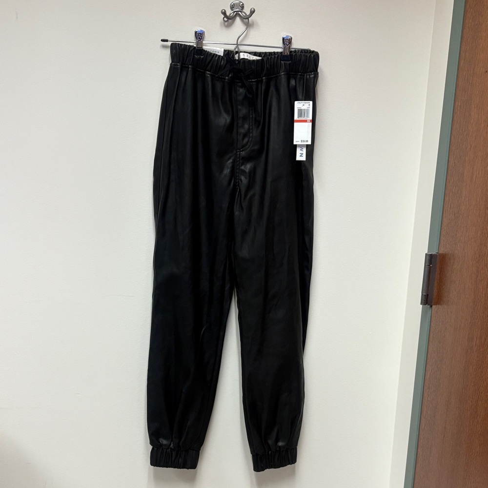 Tinseltown faux leather joggers